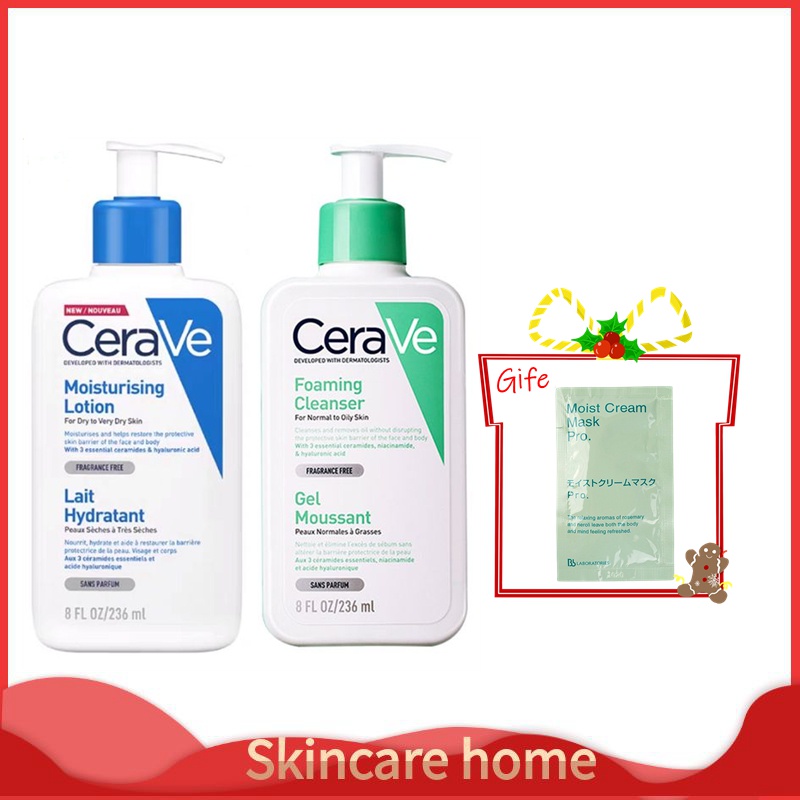 Kem dưỡng ẩm Daily Moisturizing Lotion CeraVe-Sữa Rửa mặt  Foaming cleanser CeraVe 236ml