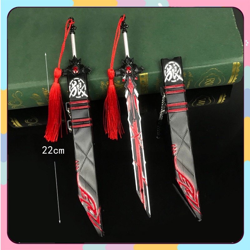 Mô hình kiếm Đường Cùng Của Sói Wolf's Gravestone trong Genshin Impact dài 22cm
