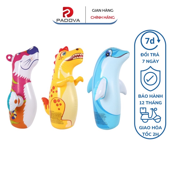 Lật Đật Bơm Hơi Đáy Rỗng PADOVA Cho Bé Đấm Bốc, Boxing Vui Chơi 6708
