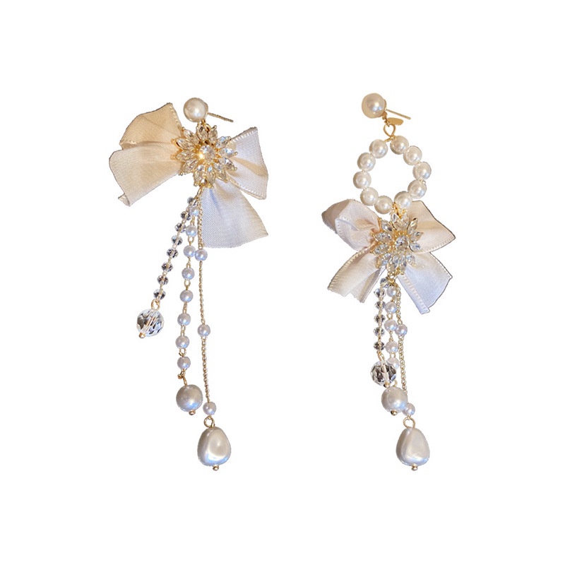 Khuyên Tai Dáng Dài Đính Đá Ngọc Trai Siêu Lấp Lánh Phong Cách Hàn Quốc Mới