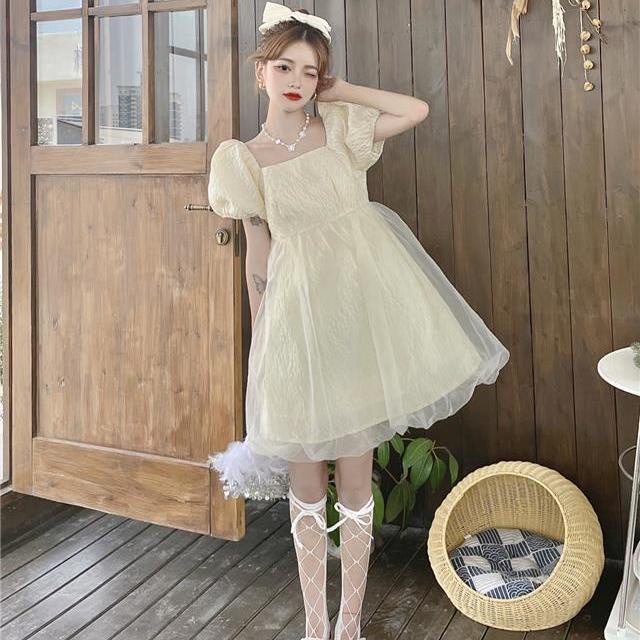 set đồ nữ babydoll，Váy Pettiskirt Phong Cách Mới Mùa Hè Pháp Ôm Eo Hẹp Eo Hẹp Hẹp Màu Tinh Khiết Desire Mềm Mại Cho Nữ Tuổi Teen