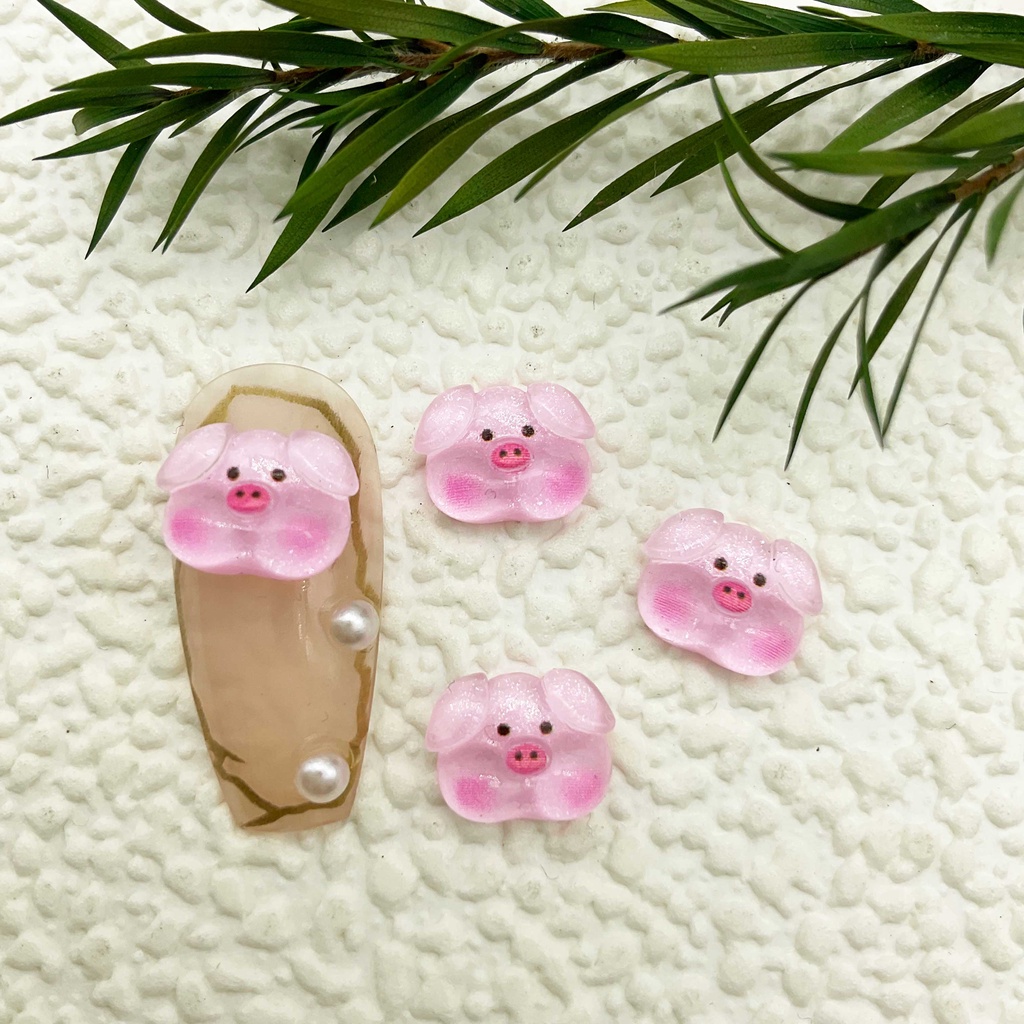 Set 50 Phụ Kiện Trang Trí Móng Tay 3D Hình Động Vật Dễ Thương