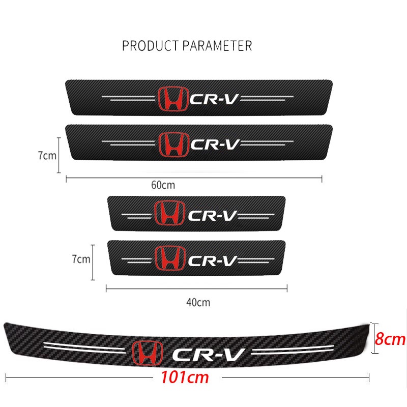 Sticker Sợi Carbon Dán Bảo Vệ Cửa Xe Hơi Honda CRV CR-V G3 G4 G4.5 G5 G5.5 2022 Mugen Typre R S