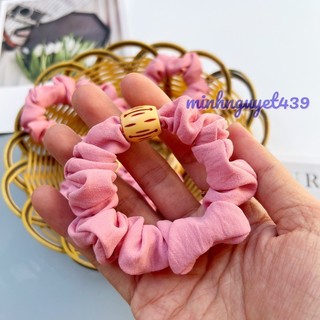 Cột tóc srunchies vải .Buộc tóc vải đũi ,vải lụa trang trí