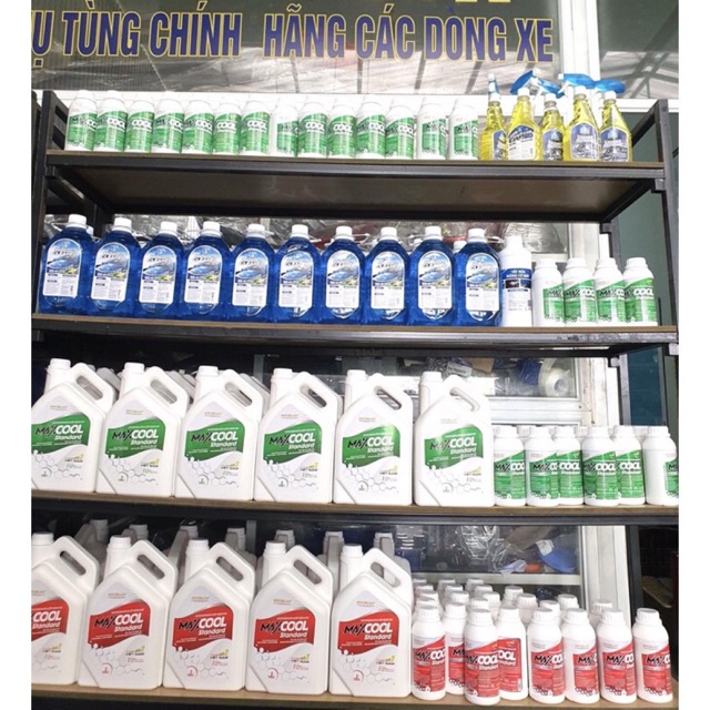 Nước Làm Mát Động Cơ ô Tô,Xe Máy Maxcool Màu Xanh 4 Lít.