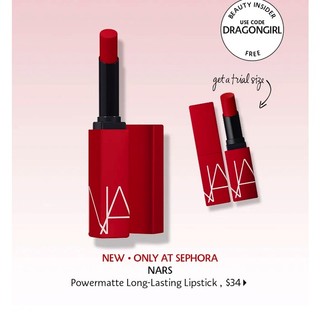 NARS 💄 Son thỏi lỳ cao cấp Powermatte Long-Lasting Lipstick