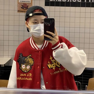 Varsity jacket áo varsity jacket áo khoác varsity jacket varsity jacket nam varsity jacket 2hand áo varsity jacket nam varsity jacket bomber Áo Khoác Bóng Chày Dáng Rộng Phong Cách Thời Trang Đường Phố Mỹ Mới