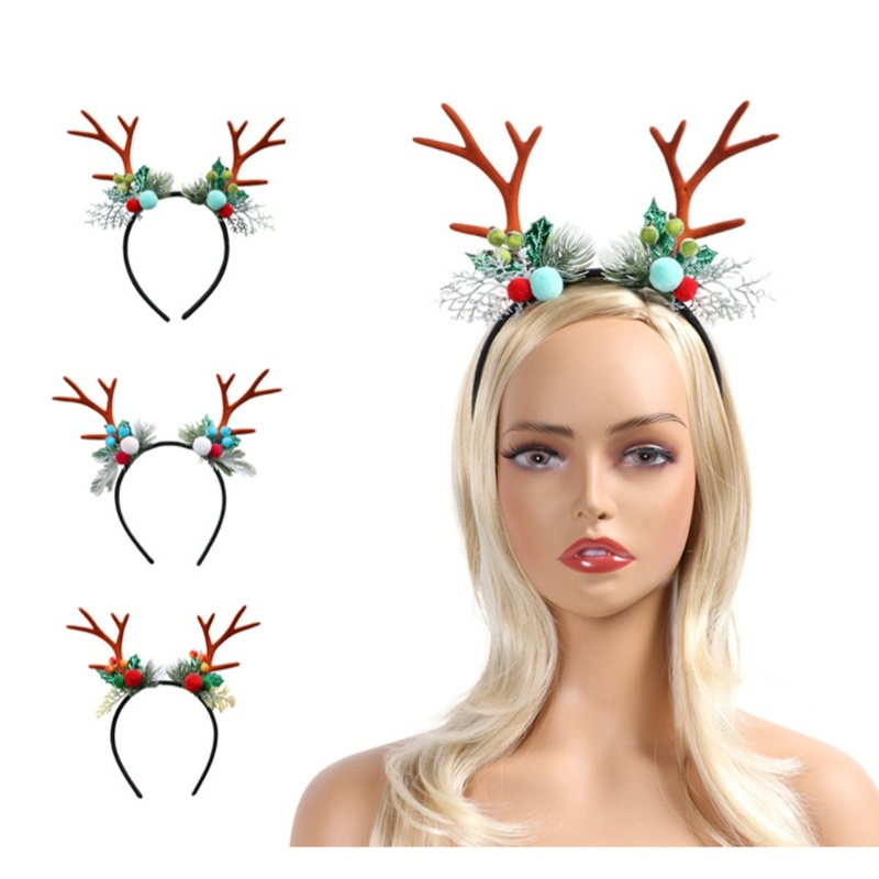 Băng Đô Cài Tóc Hình Sừng Tuần Lộc Dễ Thương