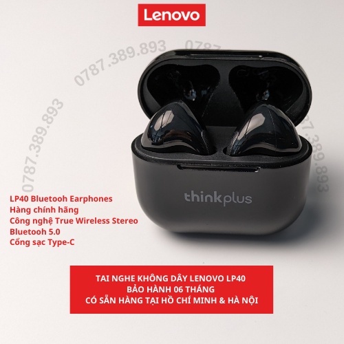 Tai Nghe Bluetooh Lenovo LP40 Tai Nghe Không Dây bản mới 2022 Hàng chính Hãng Có Kèm Case Ốp Tai Ngh