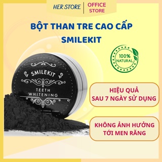 Bột than tre trắng răng SMILEKIT cao cấp, Bột trắng răng than tre tự nhiên