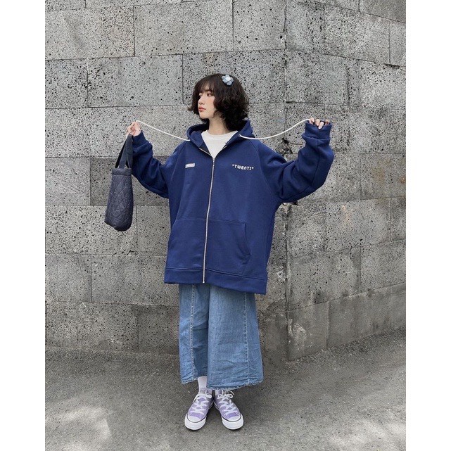 Áo Hoodie Zip Twenti Basic Năng Động Nỉ Bông Form Đẹp - Local Brand
