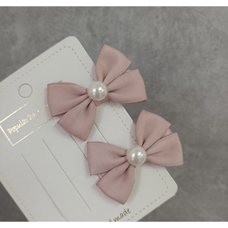 Set 2 Kẹp Tóc Nơ Cho Bé Gái Style Hàn Quốc Cao Cấp Xinh Xắn - Phụ Kiện Tóc Cho Bé Dễ Thương (M024)