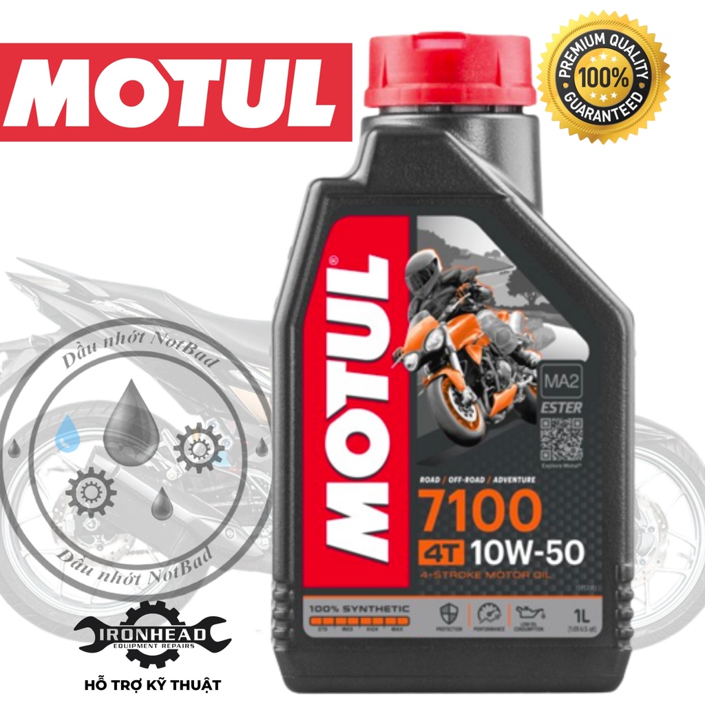 Dầu nhớt Tổng Hợp Motul 7100 10W50 - cao cấp dùng cho xe số, xe côn tay Nhớt motul