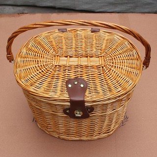 Giỏ Xe Đạp Đan Mây Phong Cách Vintage