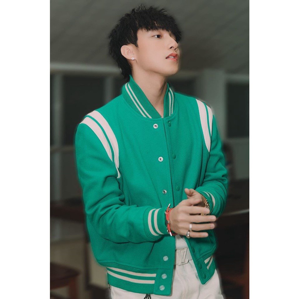 HOTÁo Bomber Xanh - Khoác Bomber màu Xanh Thời Trang