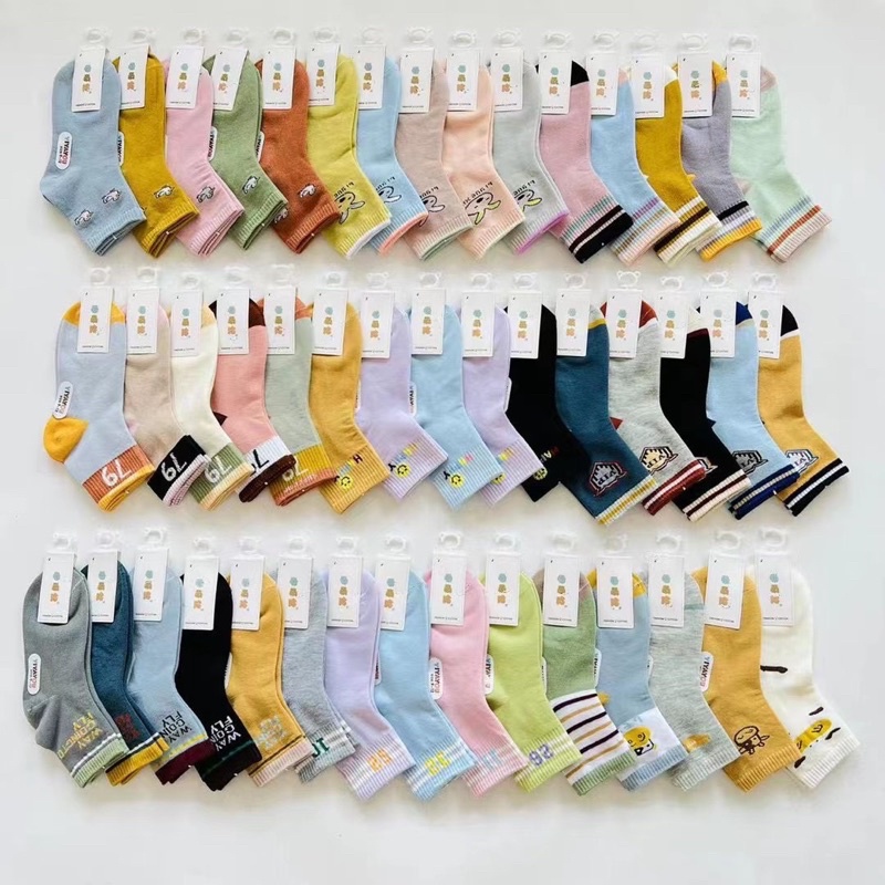 Lố 5 đôi tất chân giữ ấm cổ cho bé trai và gái hàng mịn siêu đẹp