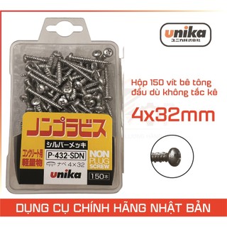 Ốc vít bắt tường không cần tắc kê Unika 4x32 mm, bê tông mã P432