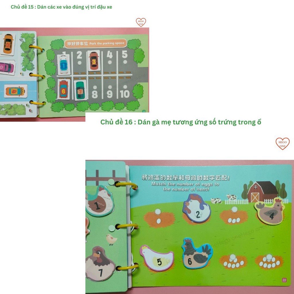 Bộ bóc dán thông minh - Học liệu bóc dán TOÁN HỌC - Sách bóc dán Montessori giúp bé phát triển trí tuệ