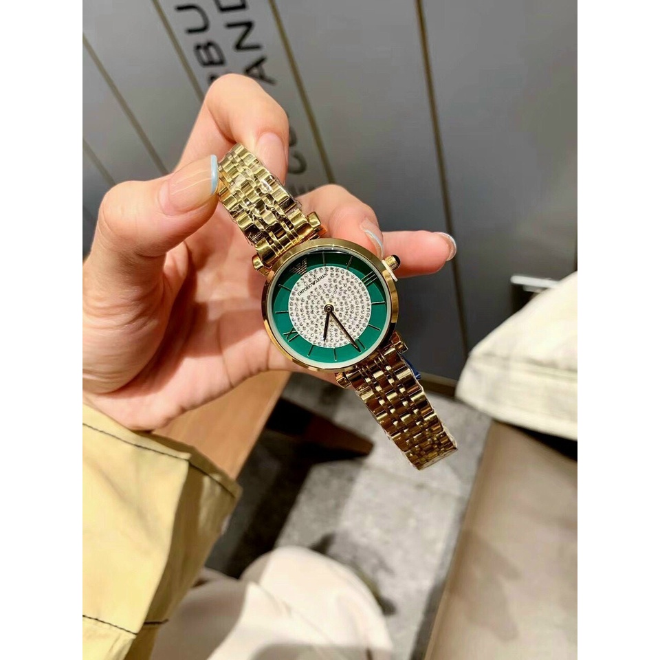 Đồng hồ nữ New size 32 mm dây khóa đôi thép không gỉ 2 màu gold và demi thời trang sang trọng