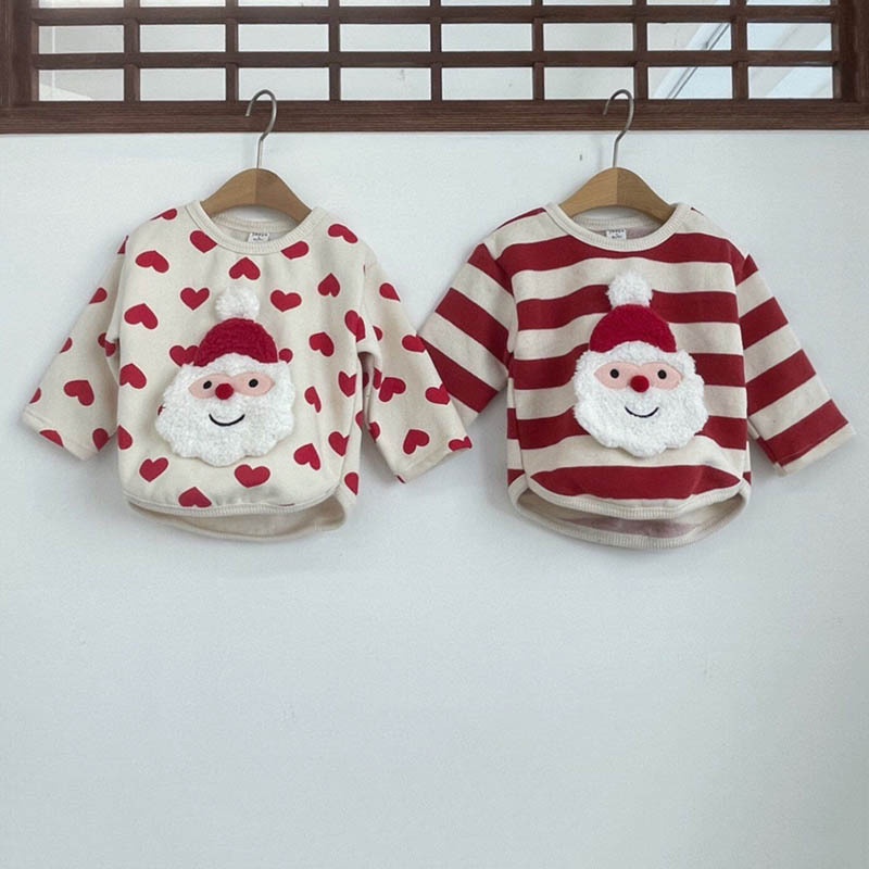Áo Sweater Tay Dài Cổ Tròn Thoải Mái Họa Tiết Giáng Sinh Z5H7 Cho Bé 0-3 Tuổi