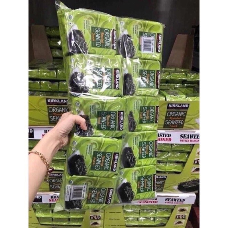 RONG BIỂN KIRKLAND ORGANIC SEAWEED MỸ lốc 10 gói [06/2024]