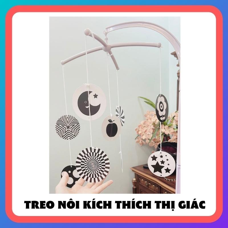 Treo nôi thẻ giấy kích thích thị giác, trí não cho trẻ sơ sinh giúp bé chơi tự lập