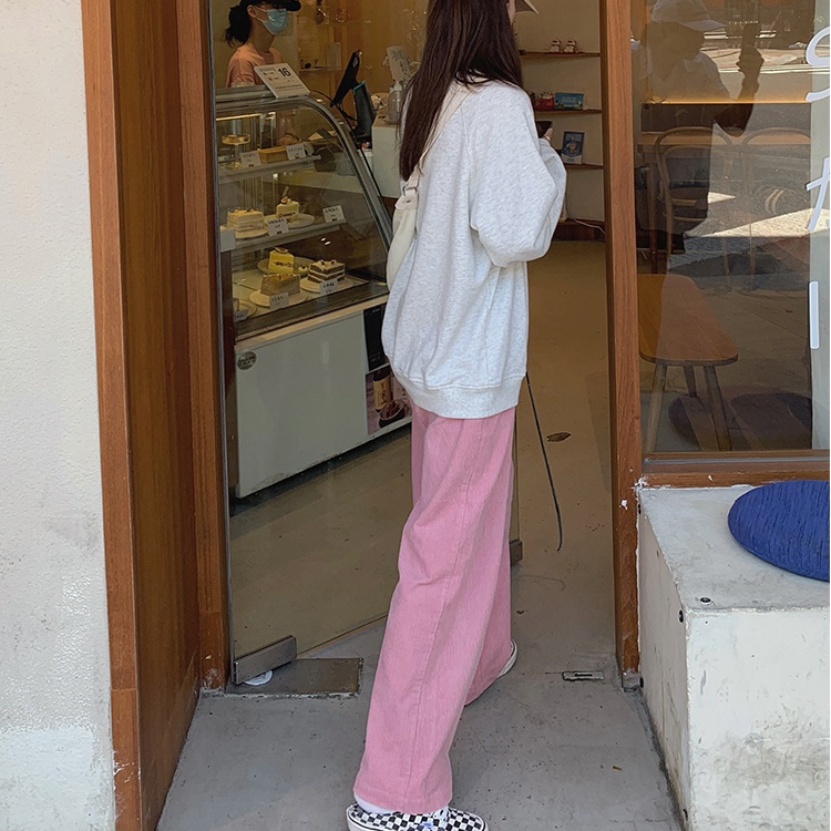 SUXI Quần Dài Dáng Rộng Lưng Cao Thời Trang Xuân Thu Cho Nữ