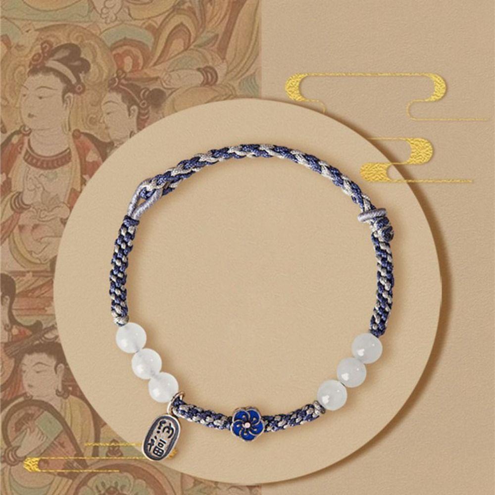 Vòng Đeo Tay May Mắn Dạng Dây Bện Phong Cách Retro Dễ Thương