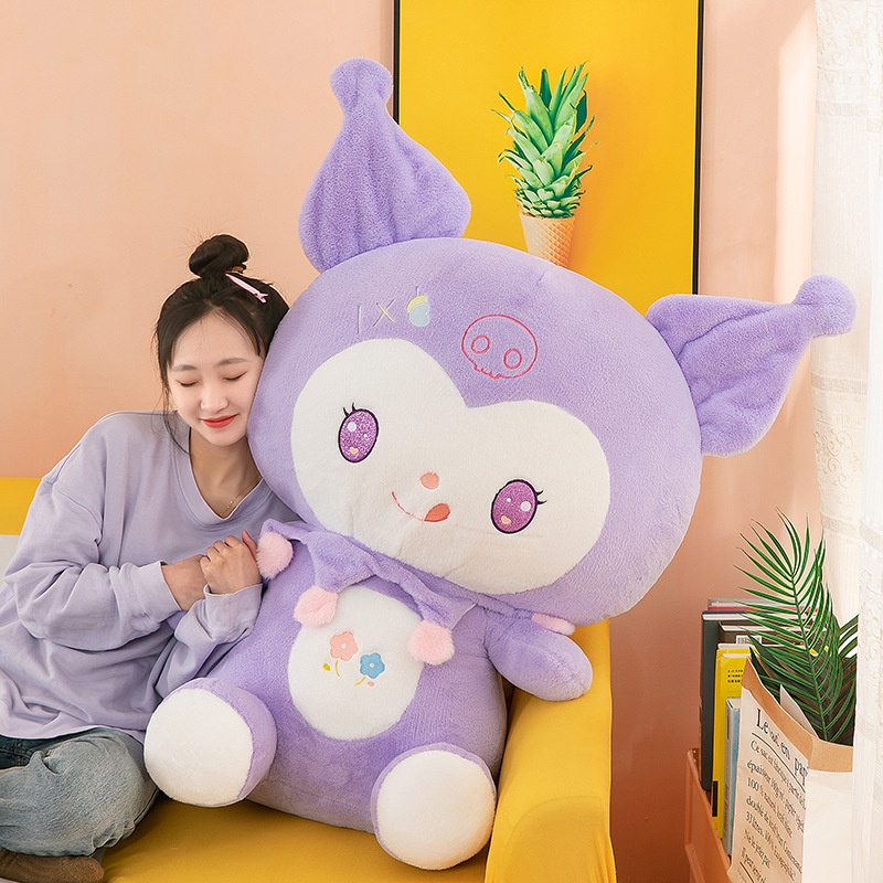 Gấu Bông Hoạt Hình My Melody Kuromi Tím, Gấu Bông Cute Dễ Thương Size 50cm - 120cm - Babi mama - G91