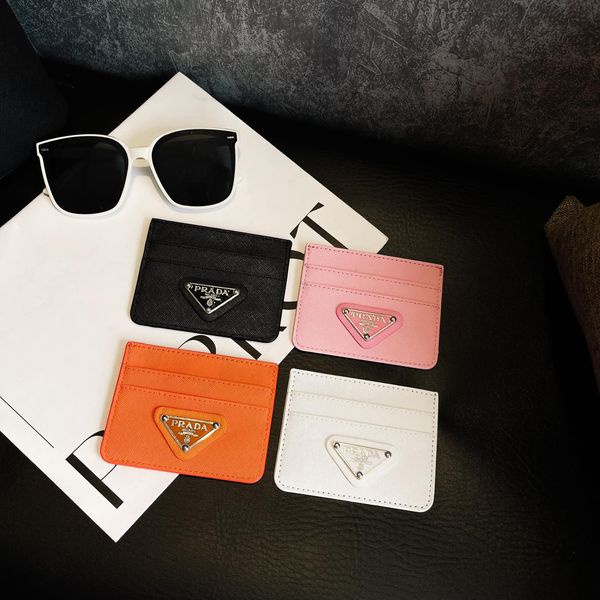 PRADA Ví Da Bò Mini Nhiều Ngăn Đựng Thẻ Tín Dụng Phong Cách Doanh Nhân Cho Nam Nữ