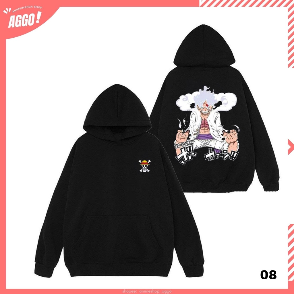 Áo Hoodie Nỉ Anime One Piece, Luffy Gear 5. Áo Nỉ Dày Dặn Phong Cách Trẻ Trung Năng Động Form Rộng Nam Nữ Đủ Size