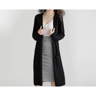 Cardigan len thỏ dáng dài