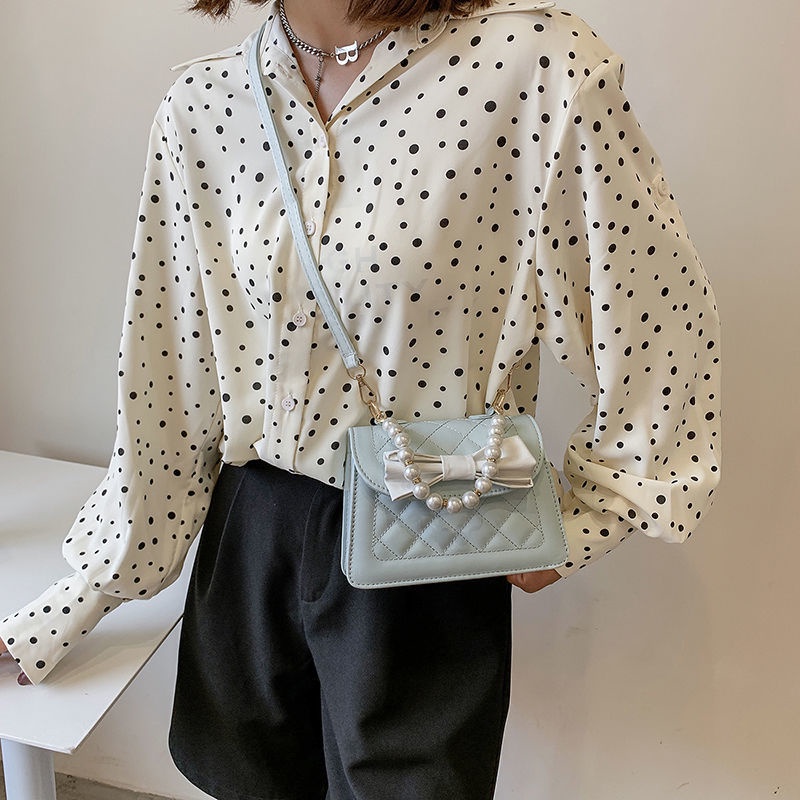 Túi Xách Đeo Vai Đính Ngọc Trai Thời Trang Cao Cấp Phong Cách Hàn Quốc Mới Dành Cho Bạn Nữ