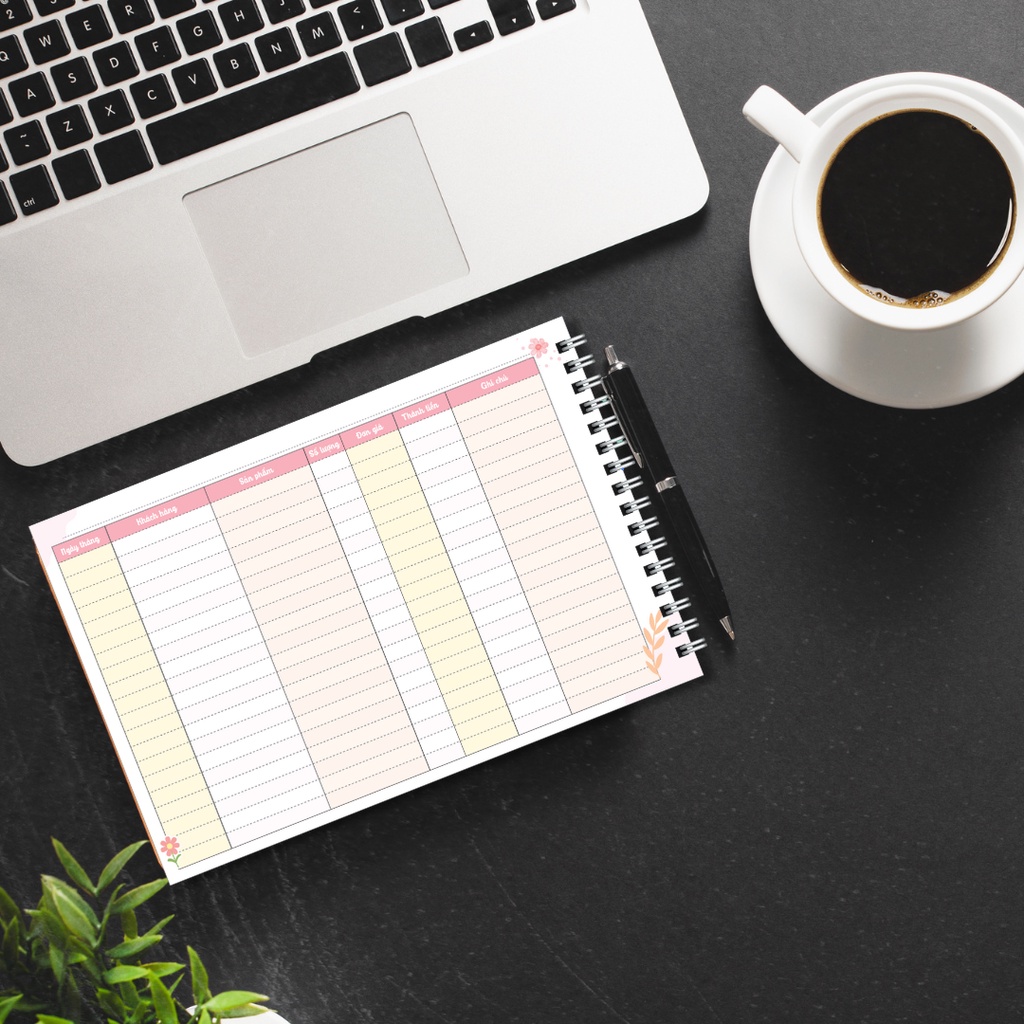 Sổ bán hàng - nhập hàng - thu chi 100 trang, in 2 mặt, size 21x15cm