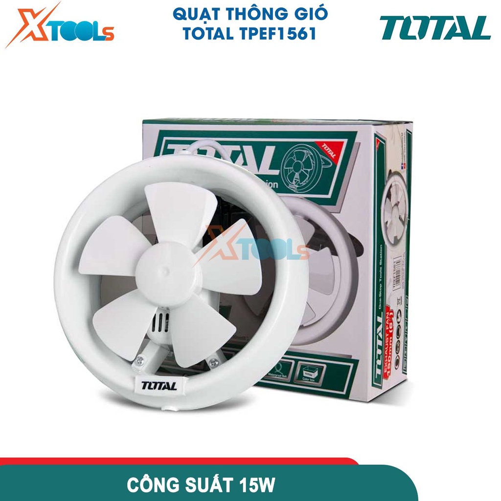 Quạt thông gió TOTAL TPEF1561,quạt gió công nghiệp công suất 15W, điện áp 220V, thể tích khí (CMH) 210-CHÍNH HÃNG-XTOOLS