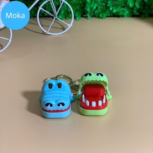 Móc khóa đồ chơi cá sấu căn ngón tay sáng tạo,vui nhộn