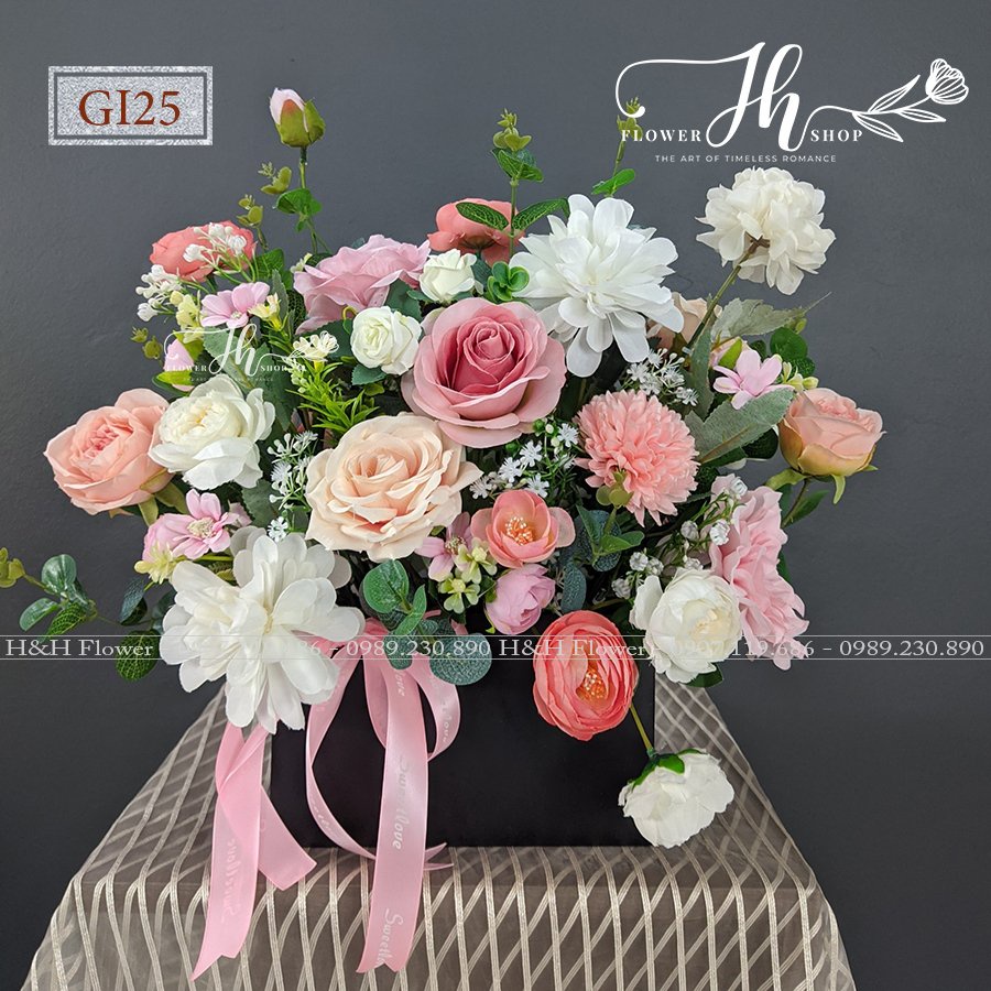 Giỏ Hoa Quà Tặng, Hoa Mừng Khai Trương, Giỏ Hoa Lụa Giá Rẻ - H&H Flower Hoa Lụa Cao Cấp