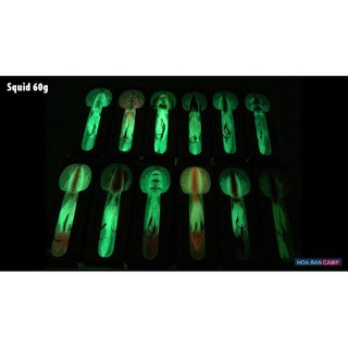 Mồi Mềm OBS Squid - Mực Dạ Quang | 60g-15cm