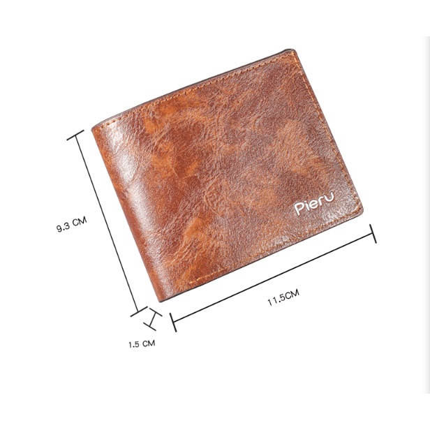 Ví Nam Da Cao Cấp Thương Hiệu Pieru,Bóp Da PU Xịn Nhiều Ngăn Đẳng Cấp Nam Tính Phong Cách Hàn Quốc