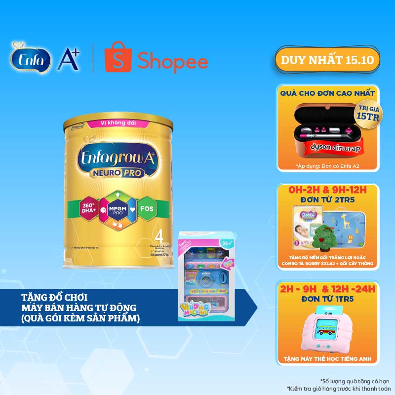 Sữa bột Enfagrow A+ Neuropro 4 - DHA & MFGM vị không đổi – 1.7kg