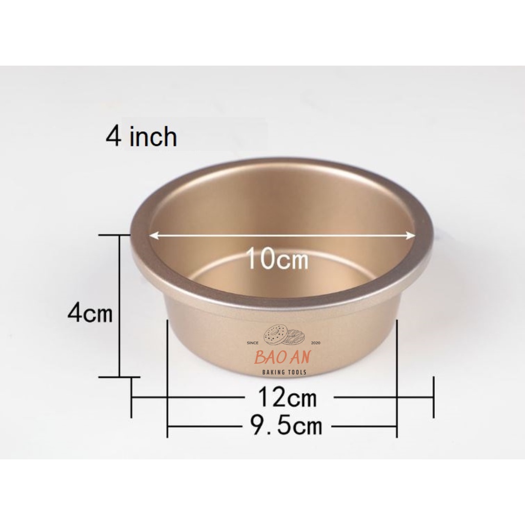 Khuôn nướng bánh hình tròn đế rời chống dính