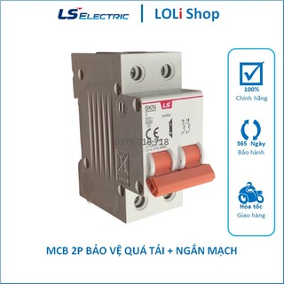 Mcb 2p cb đôi tép cầu dao 1 pha 6a 10a 16a 20a 25a 32a 40a 50a 63 6ka ls bkj63n áp tô mát tép át tép aptomat loli