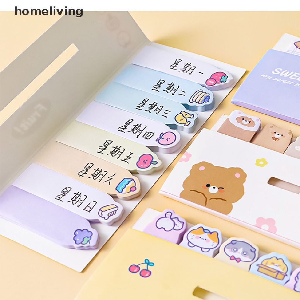 Bộ 120 Tờ Giấy Dán Ghi Chú Họa Tiết Động Vật Dễ Thương