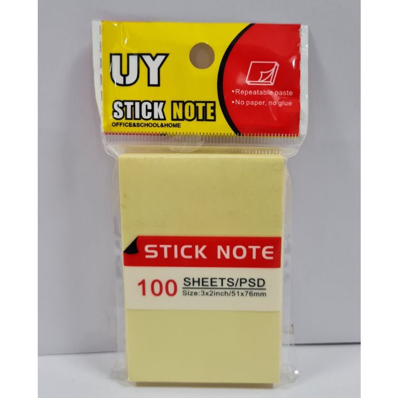 Giấy nhớ Giấy note ghi chú màu vàng 100 tờ/xấp