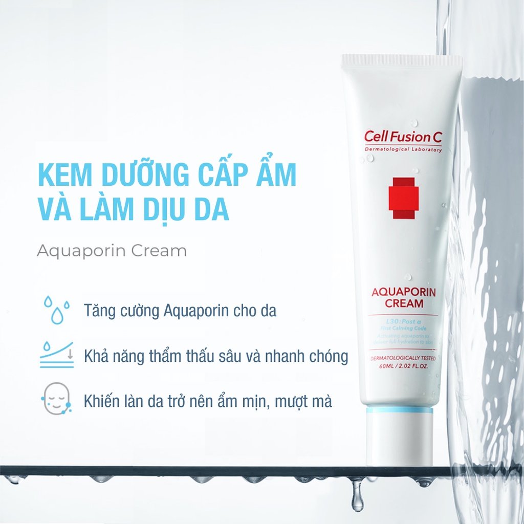 Kem Dưỡng Cấp Ẩm Và Làm Dịu Da Cell Fusion C Aquaporin Cream (60ml)