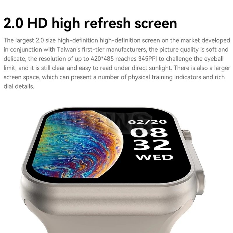 Đồng Hồ Thông Minh kd99 ultra 8 ultra 45mm 1.99inch Kết Nối bluetooth Không Dây Chất Lượng Cao