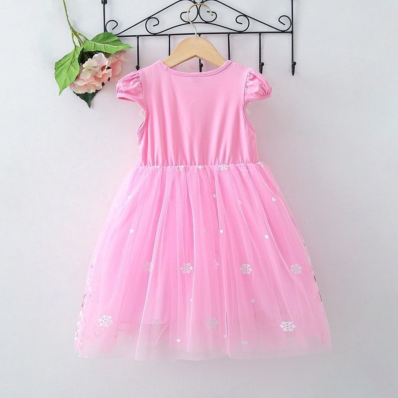 Đầm voal công chúa Elsa.