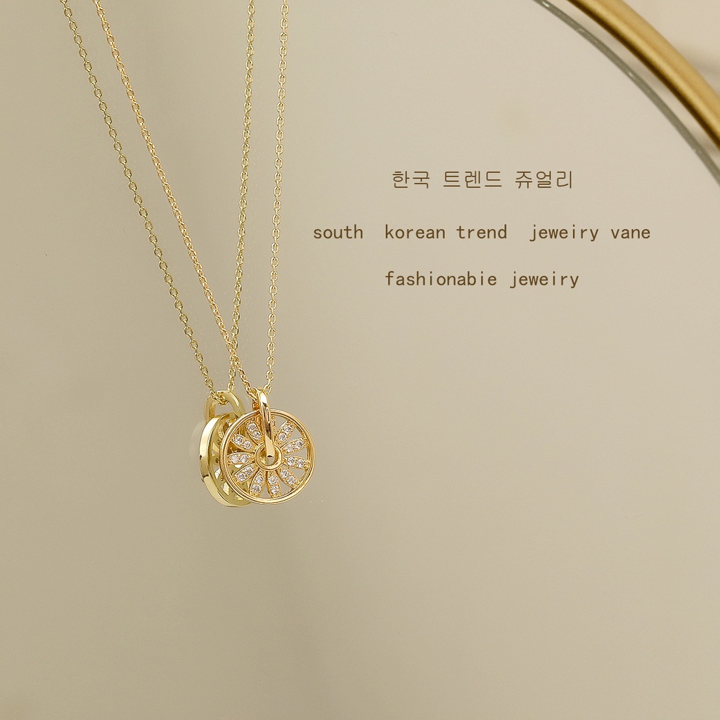 Vòng cổ zircon SEAGLOCA siêu lấp lánh đơn giản và cá tính đa năng thời trang xinh xắn cho nữ