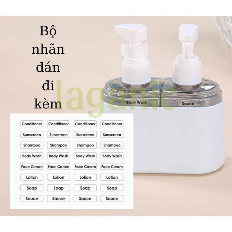 Bộ chiết mỹ phẩm, dầu gội du lịch All-in-One có chốt cài, vòi phun sương, xịt giọt LG741