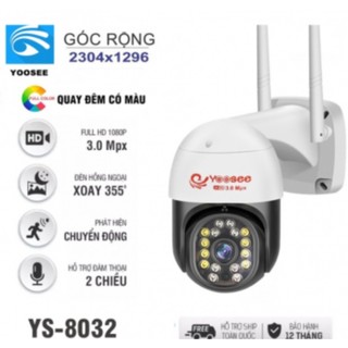 CAMERA WIFI IP PTZ D33 LED 3.0MPX ( PHẦN MỀM YOOSEE
